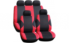 Image for ARKANSAS SEAT COVER SET -BLACK/RED