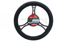 Image for STEERING WHEEL COVER BLACK SUEDE LOOK