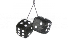 Image for 2 FUZZY DICE BLACK