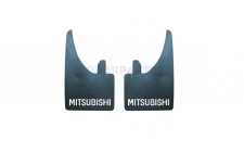 Image for MUD FLAPS (PAIR) MITSUB (RED/WHT)