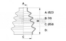 Left 01 to 07 C.V. CV Joint Boot Kit fits NISSAN X-TRAIL T30 2.2D Front Inner