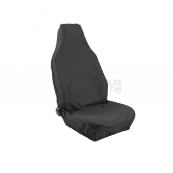 Image for 3D STRETCH UNIVERSAL SEAT COVER FRONT - BLACK