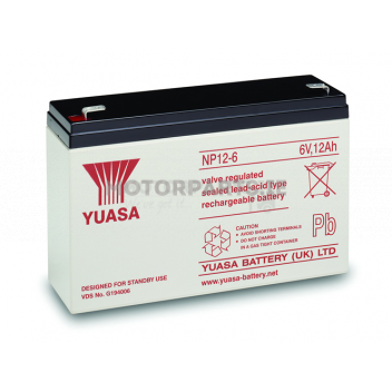 Image for NP Series- 12.0 Ah 6v- Valve Regulated Lead-Acid Battery-  151 x 50 x 97.5mm NP12-6