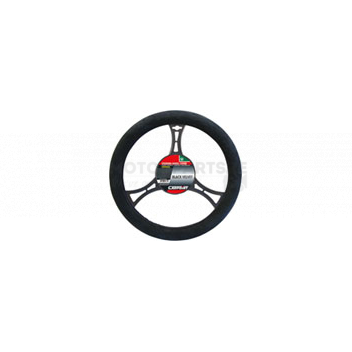 Image for STEERING WHEEL COVER BLACK SUEDE LOOK