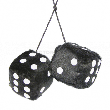 Image for 2 FUZZY DICE BLACK