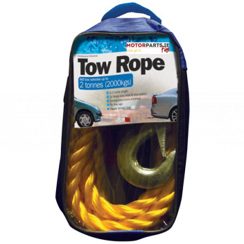 Image for 2 TONNE 3.5M TOW ROPE WITH 1 METAL S HOOK
