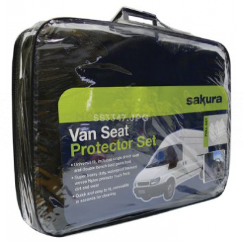 Image for 2PC VAN SEAT COVER SET 1 SINGLE 1 DOUBLE