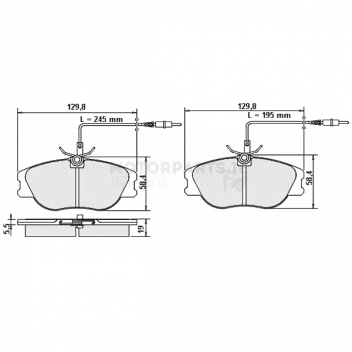 Image for CITROEN PEUGEOT 4 BRAKE PADS