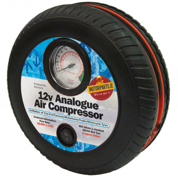 Image for 12V AIR COMPRESSOR TYRE SHAPE WITH GAUGE