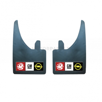 Image for MUD FLAPS (PAIR) GM (RED/YEL/BLU/WHT)